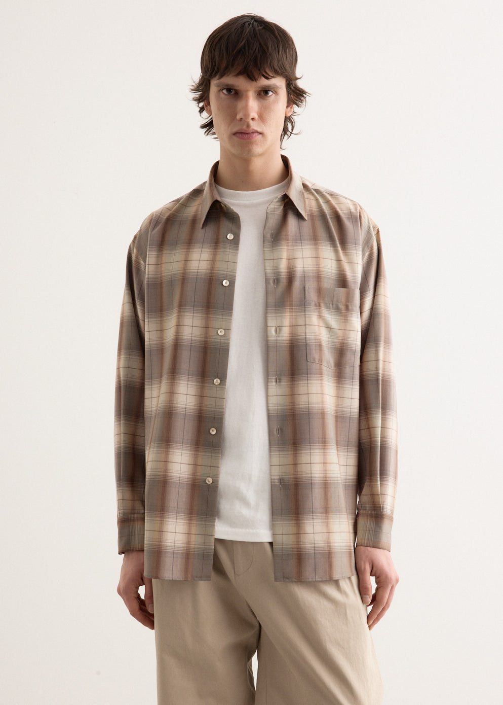 Super Light Wool Check Shirt