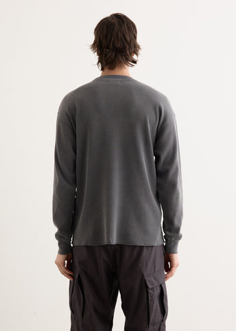 トップス charbon PIGMENT DYE WAFFLE NO-SLEEVE Clear Jersey Crew - Wolf Pigment | James Perse Los Angeles