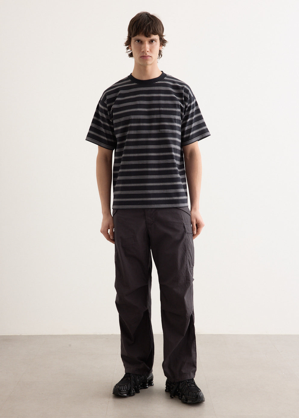 Border Stripe Relaxed Short Sleeve T-Shirt