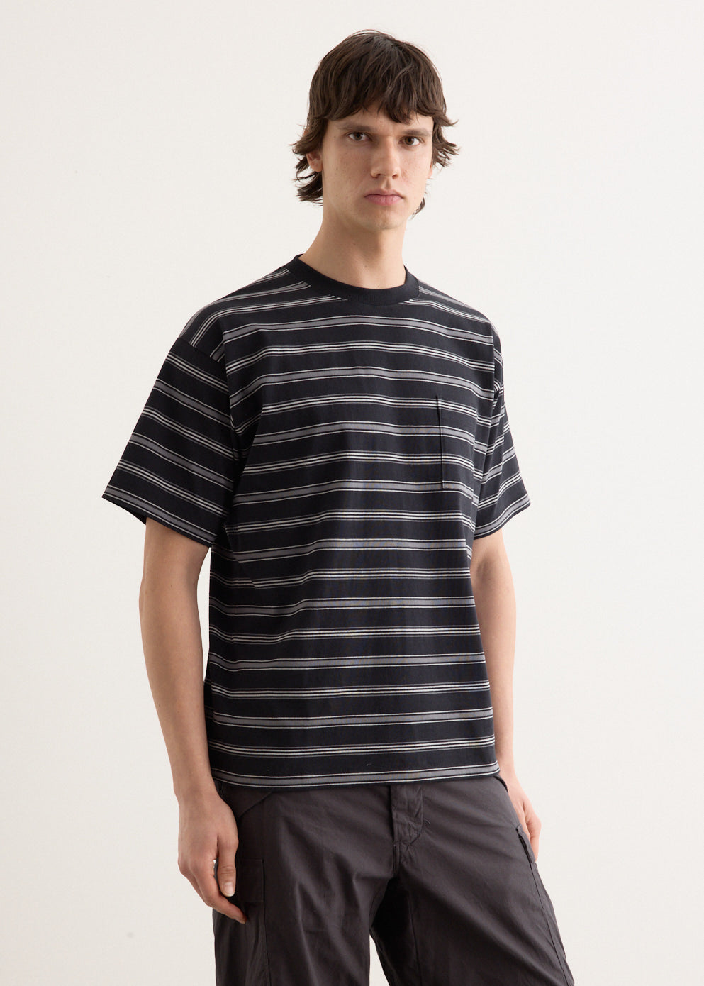 Border Stripe Relaxed Short Sleeve T-Shirt