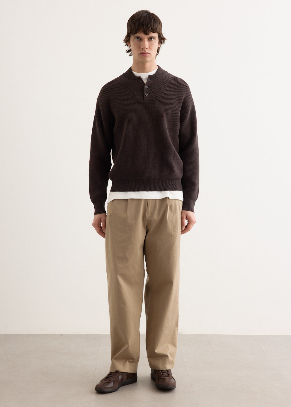 Chino Cloth Two Tuck Straight Pants