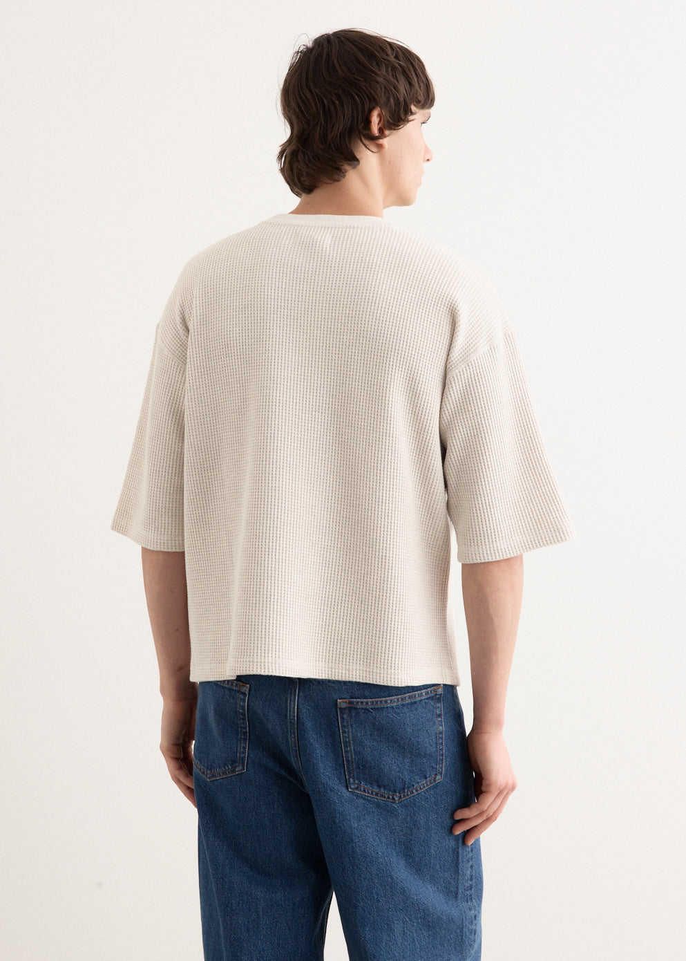 【YOURNUS】ID Waffle Half Sleeve Waffle Half Sleeve T-Shirt