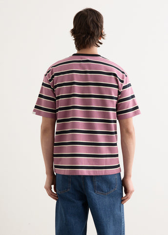 Mesh Border Stripe SS T-Shirt