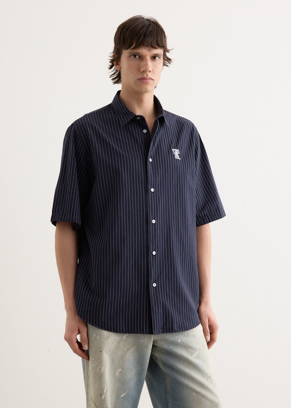 Sarow SS Poplin Stripe Shirt
