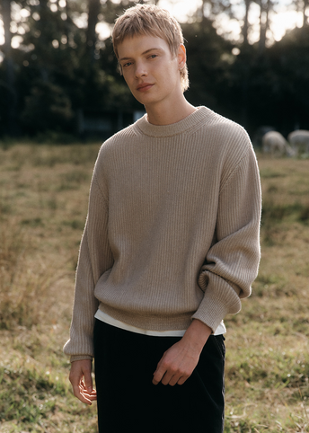 Akuna Fisherman Rib Crew Sweater