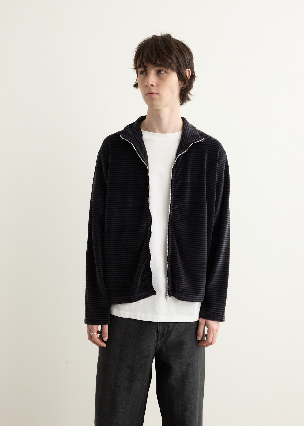 Shrunken Full Zip Polo