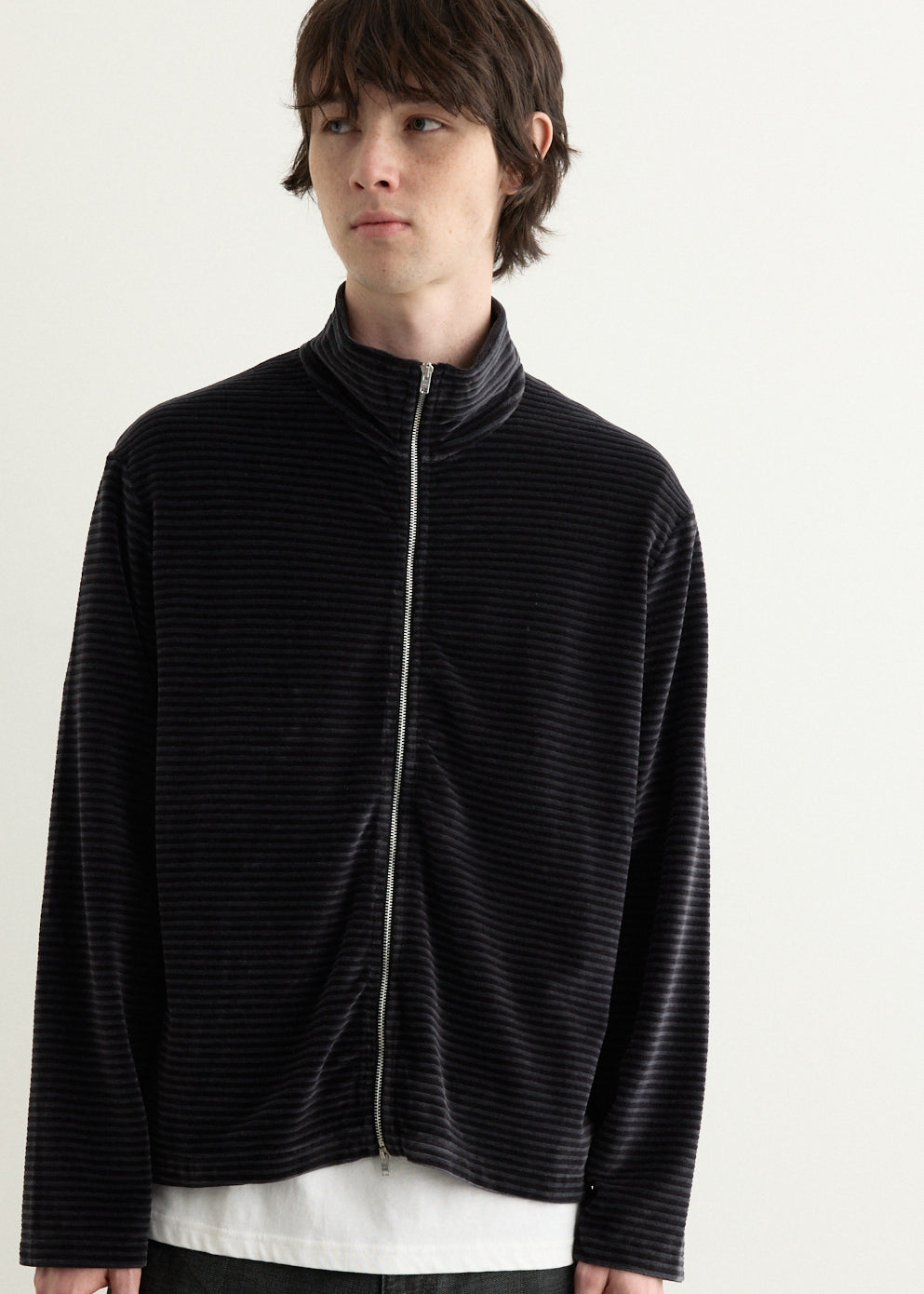 Shrunken Full Zip Polo