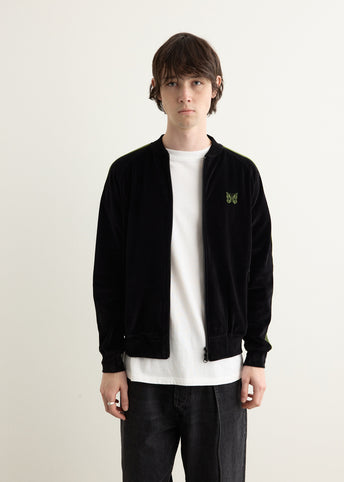 Rib Collar Track Jacket - C/PE Velour
