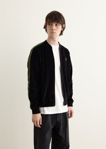 Rib Collar Track Jacket - C/PE Velour