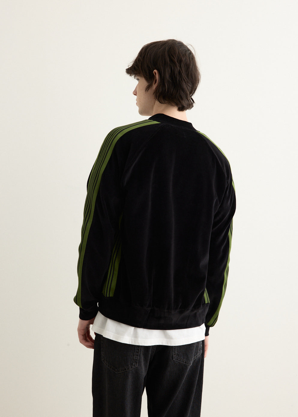 Rib Collar Track Jacket - C/PE Velour