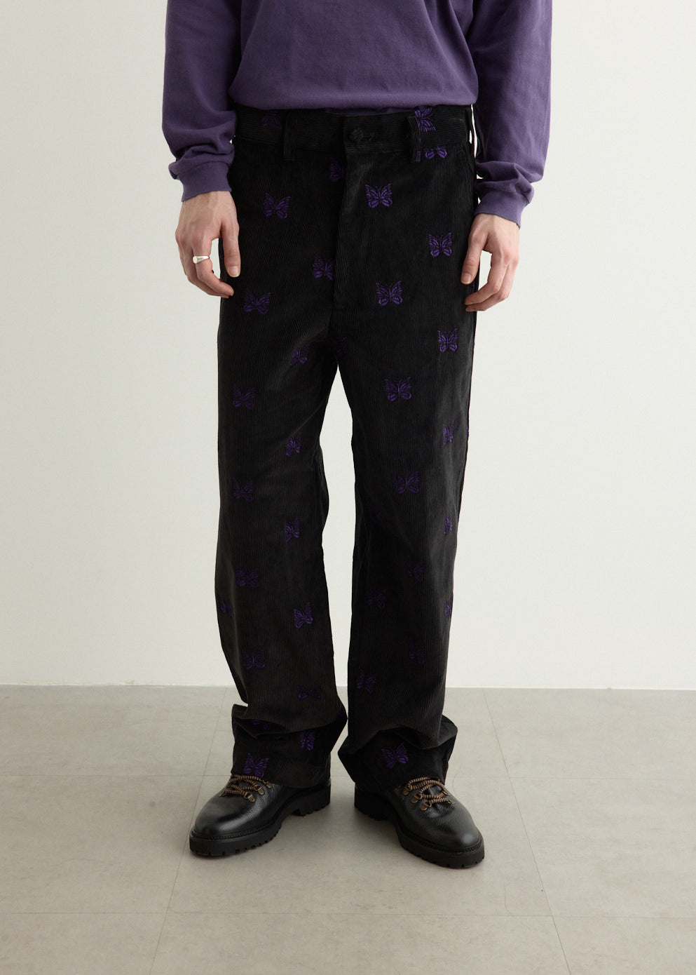 Straight Trouser - Papillon Emb. Corduroy