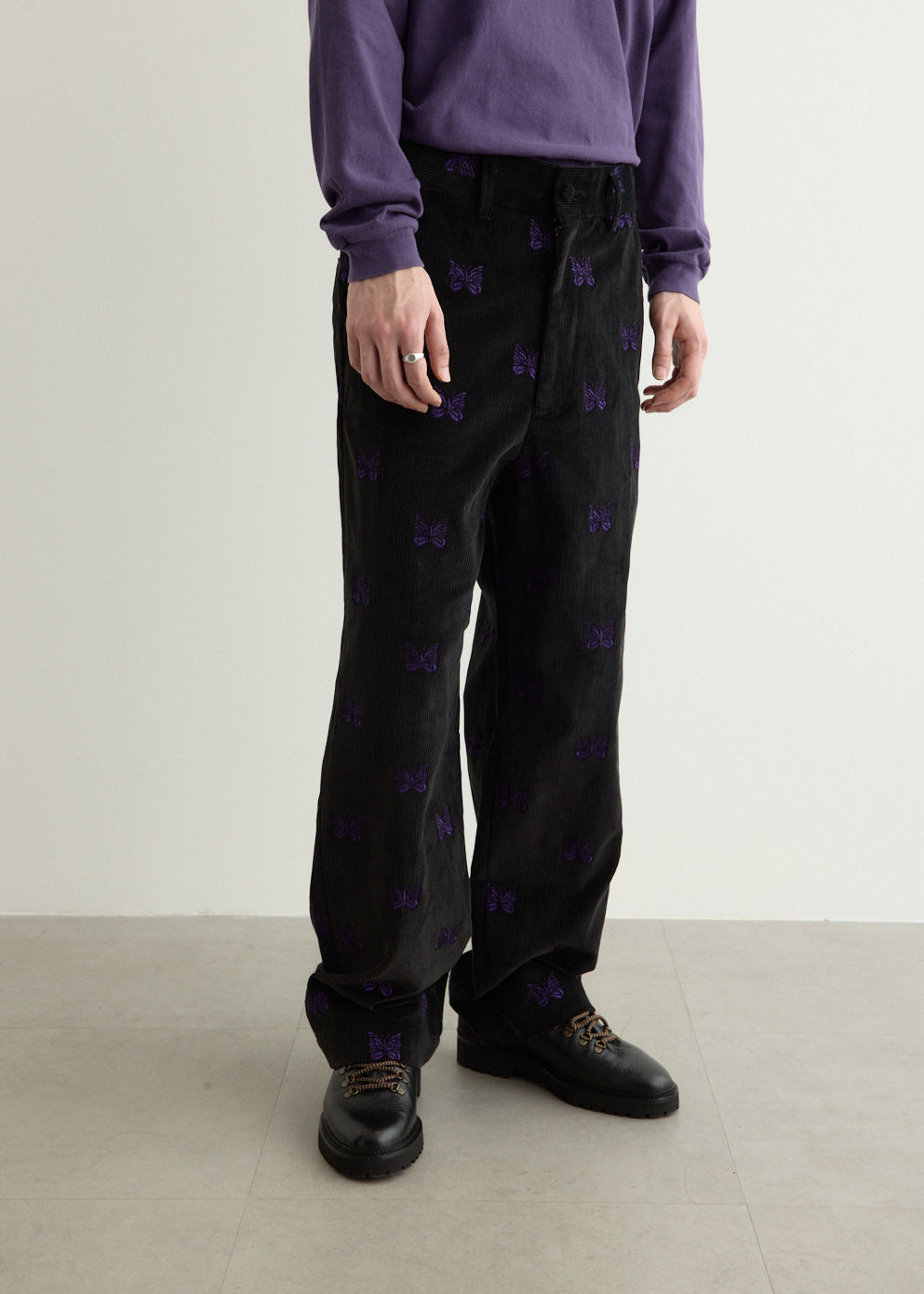 Straight Trouser - Papillon Emb. Corduroy