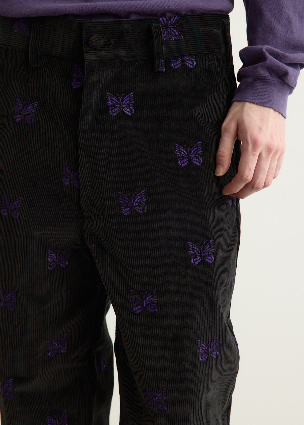 Straight Trouser - Papillon Emb. Corduroy