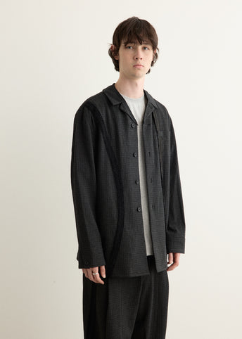 Decorative Tape Shirt Blazer