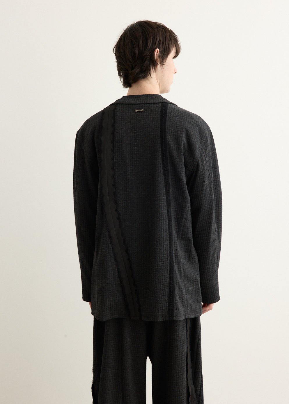 Decorative Tape Shirt Blazer