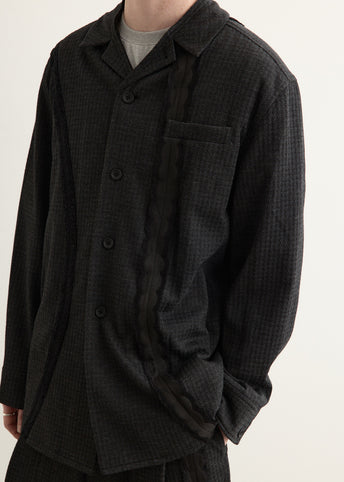 Decorative Tape Shirt Blazer