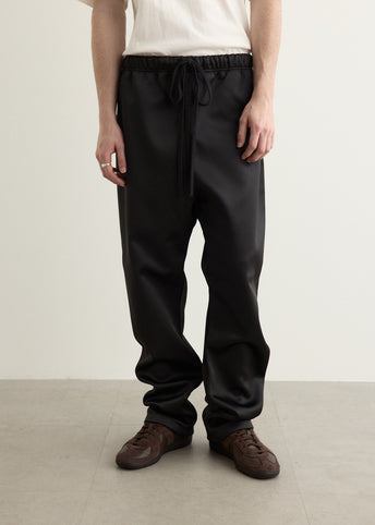 Bonded Satin Relaxed Track Pant