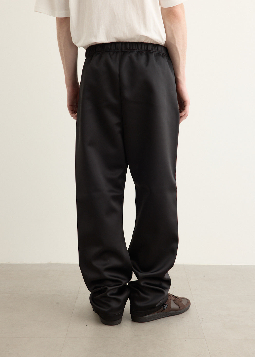 Bonded Satin Relaxed Track Pant