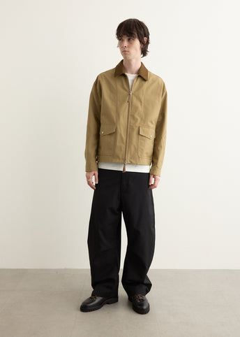 Wool Polyester Twill Wide Pants