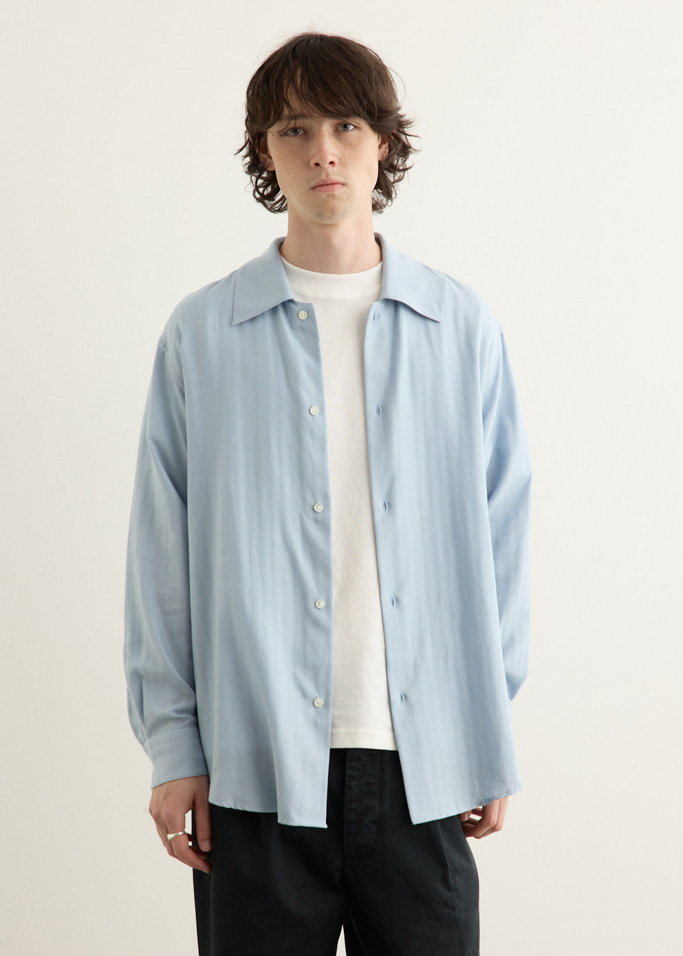 Cotton Cashmere Herringbone Shirt