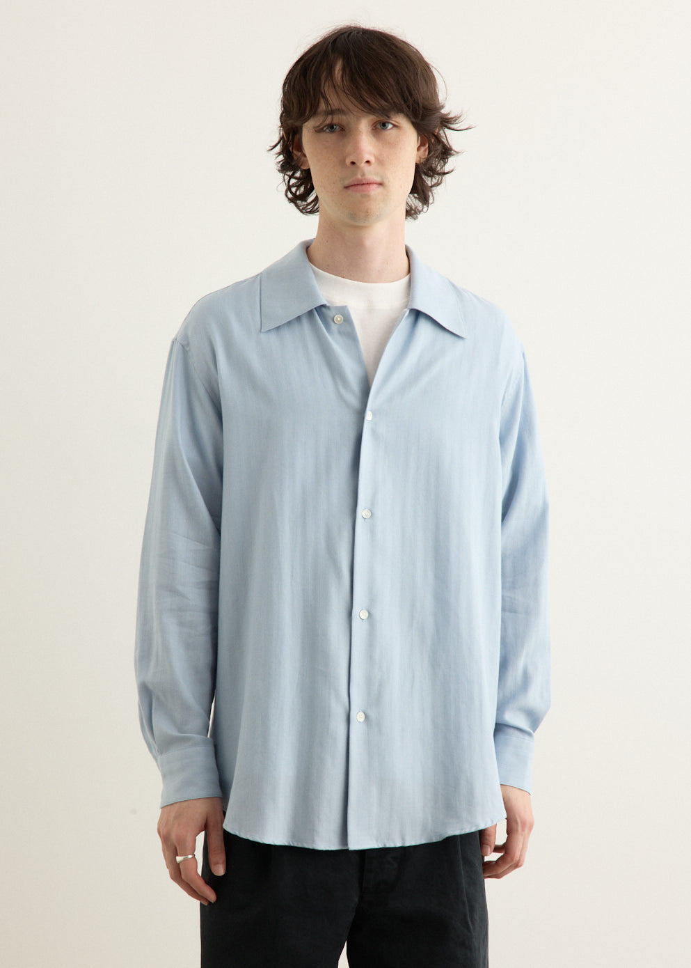 Cotton Cashmere Herringbone Shirt