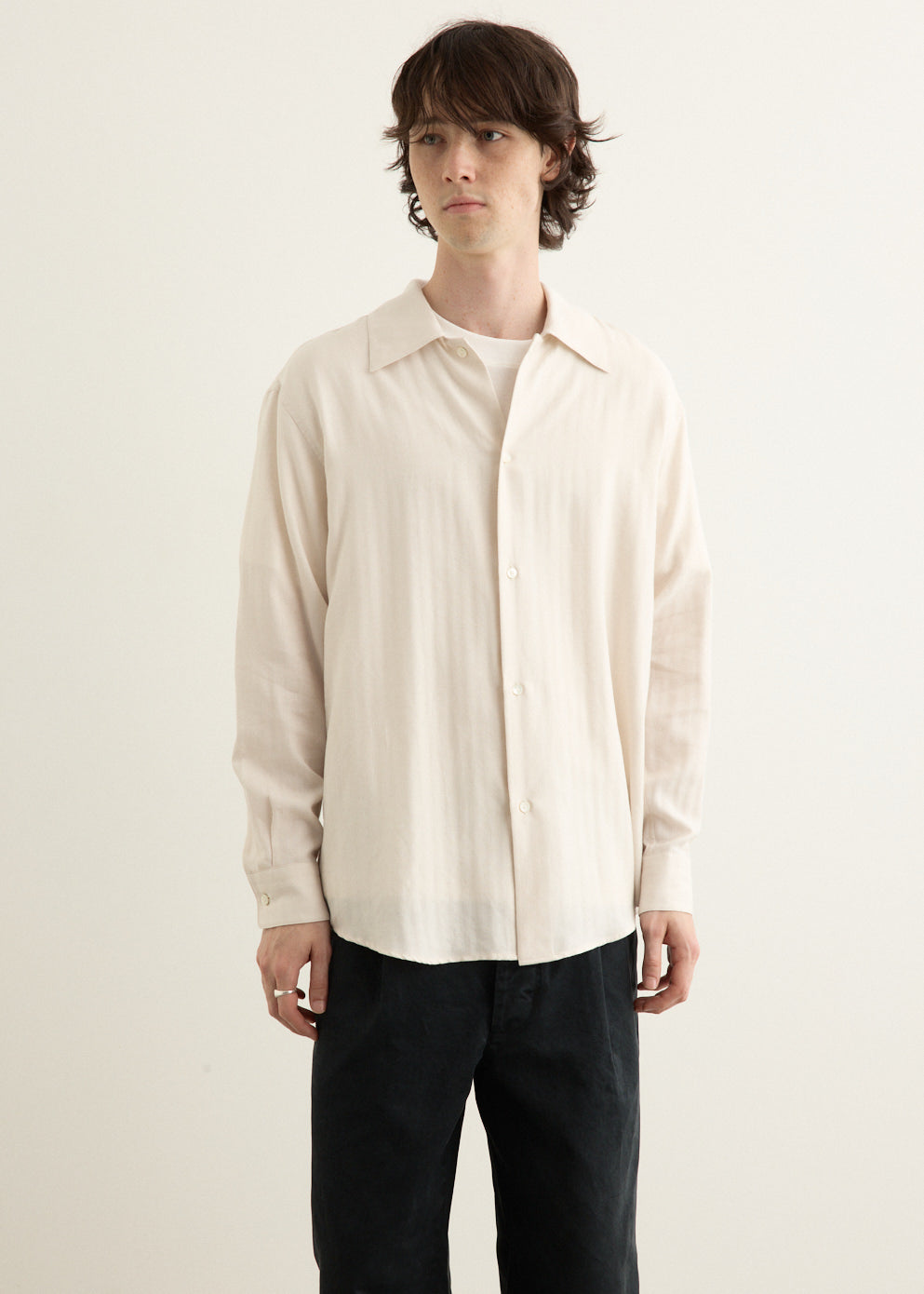 Cotton Cashmere Herringbone Shirt