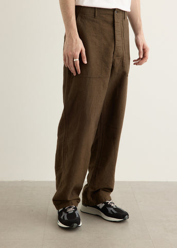 Cotton Linen Moleskin Fatigue Pants