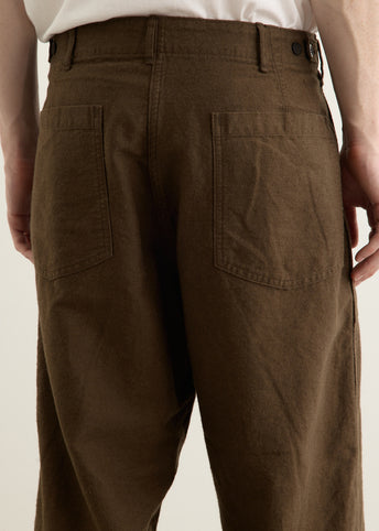 Cotton Linen Moleskin Fatigue Pants