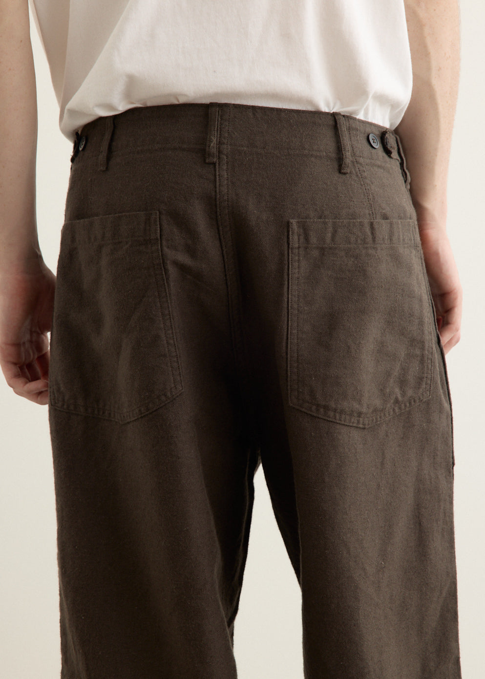 Cotton Linen Moleskin Fatigue Pants