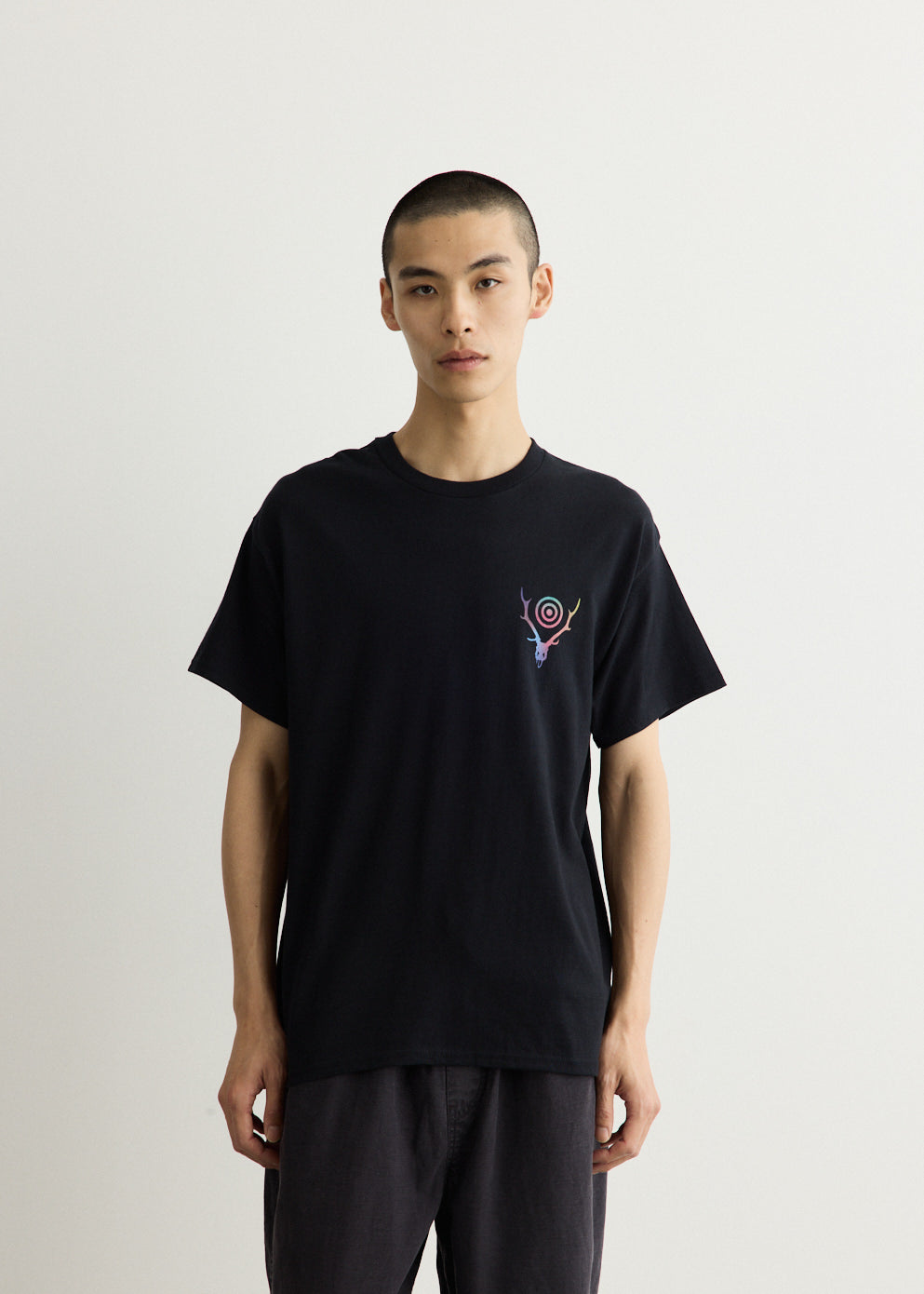 S/S Crew Neck T-Shirt - Skull & Target Gradation