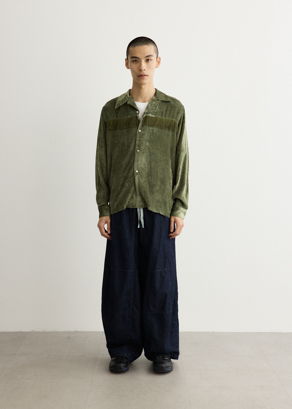 Fringe Open Collar Shirt