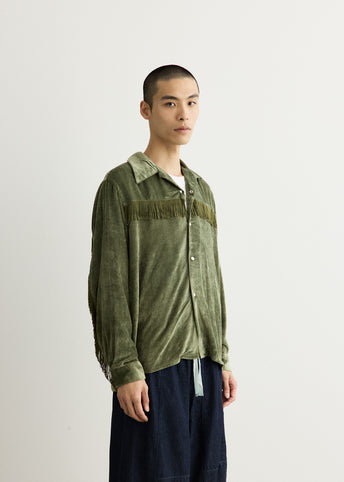 Fringe Open Collar Shirt