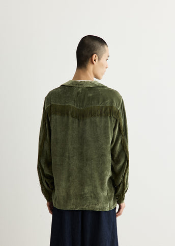 Fringe Open Collar Shirt