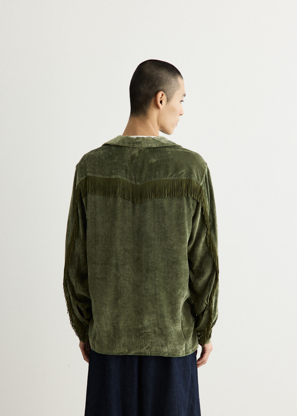 Fringe Open Collar Shirt