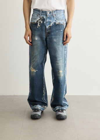 1981 U Trompe Lo'eil Skeleton Denim Jeans