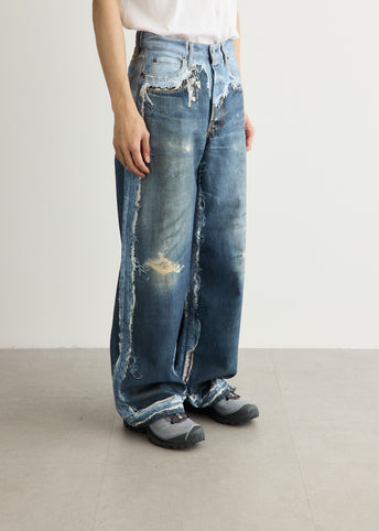 1981 U Trompe Lo'eil Skeleton Denim Jeans