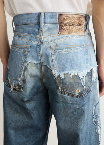 1981 U Trompe Lo'eil Skeleton Denim Jeans