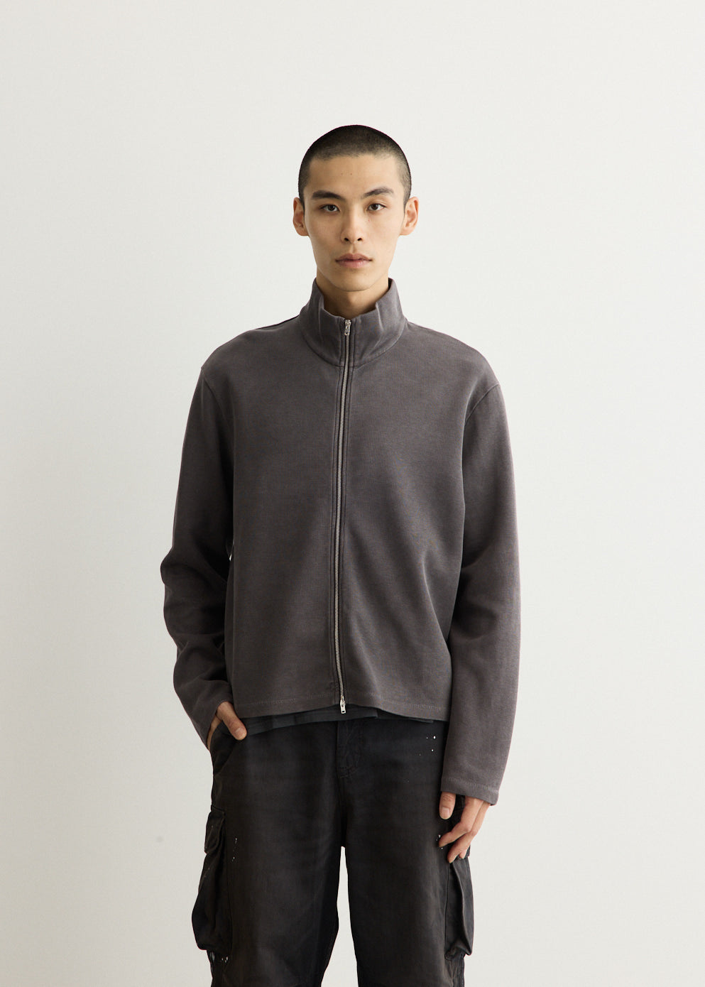 Shrunken Full Zip Polo