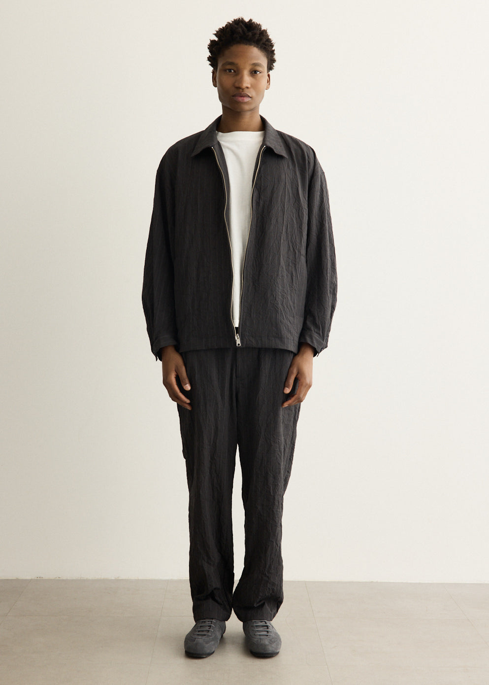 Creasy Zip Up Blouson