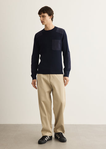 Merino Wool Military Sweater