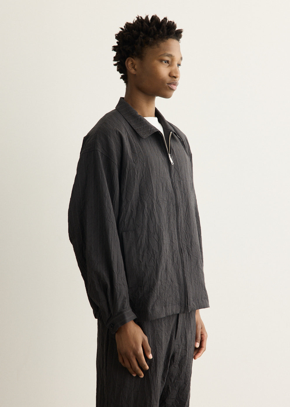 Creasy Zip Up Blouson