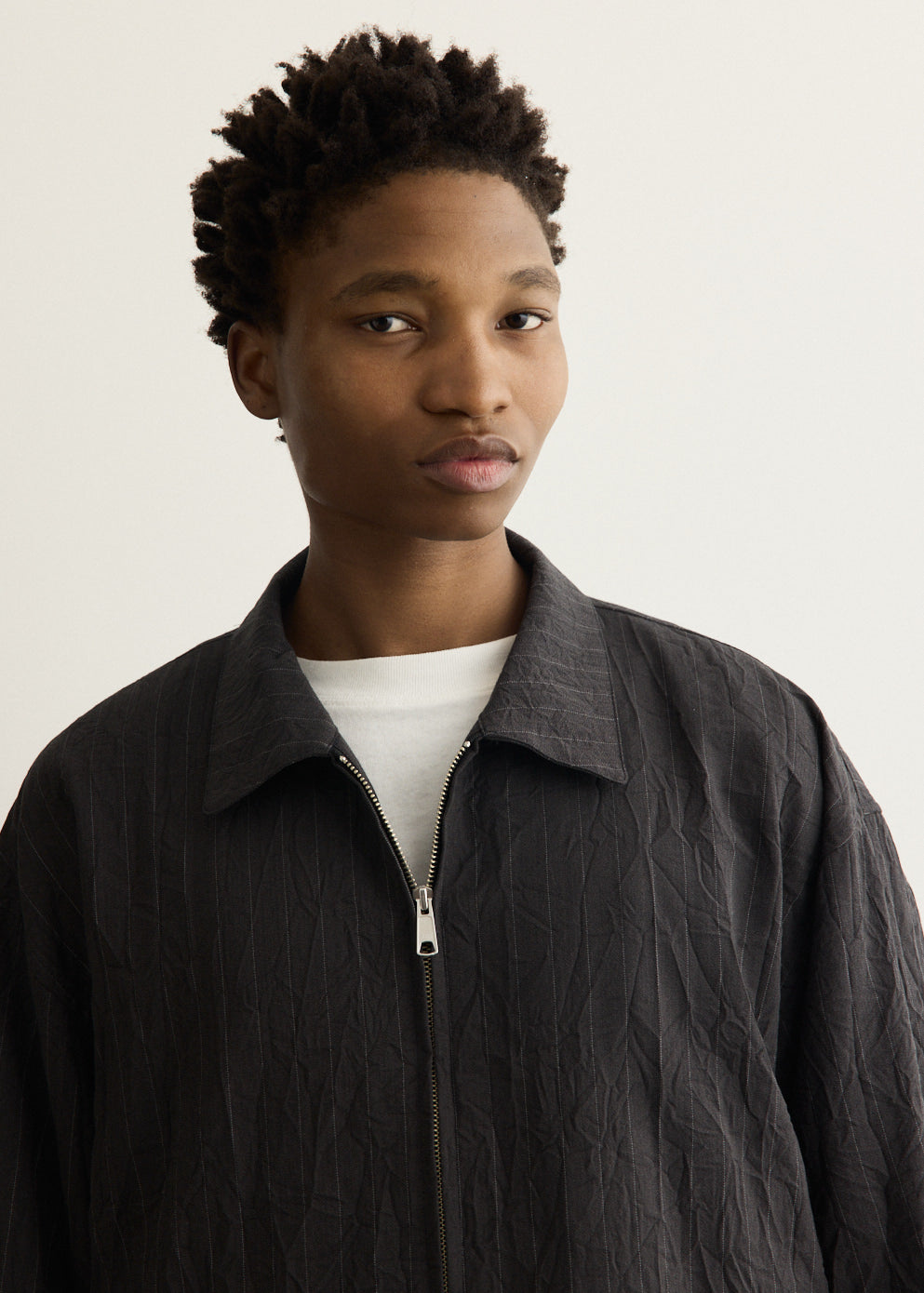 Creasy Zip Up Blouson