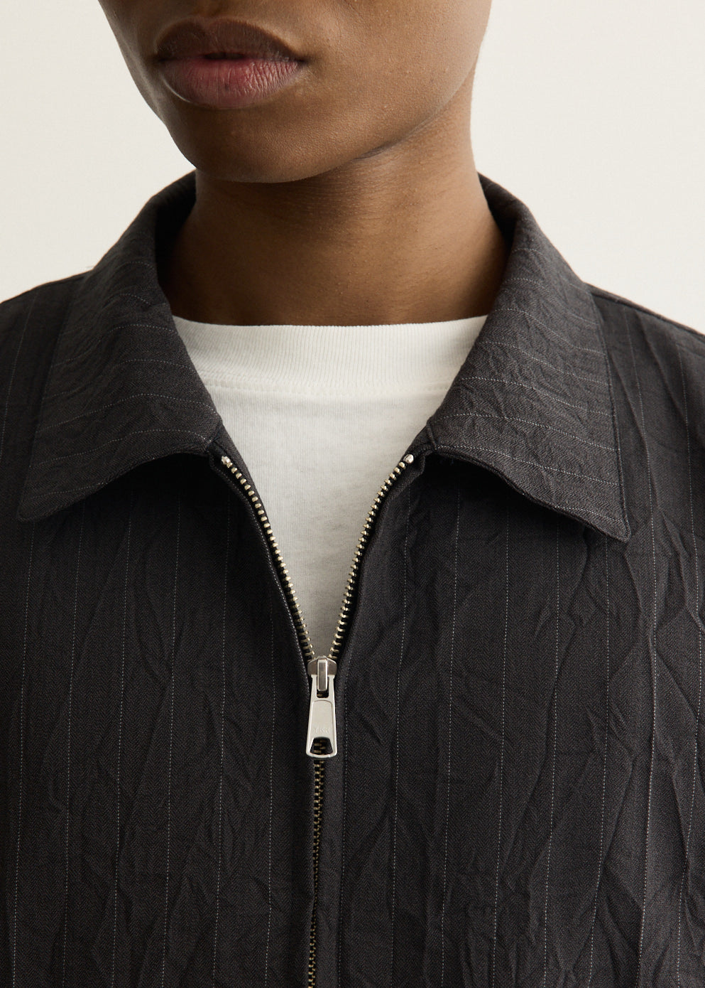 Creasy Zip Up Blouson