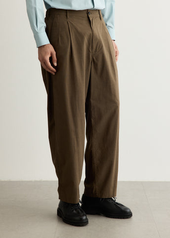 Cotton Wool Poplin Oversized Slacks
