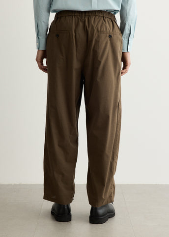Cotton Wool Poplin Oversized Slacks