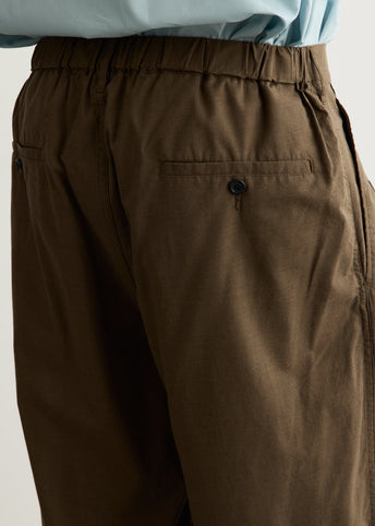 Cotton Wool Poplin Oversized Slacks