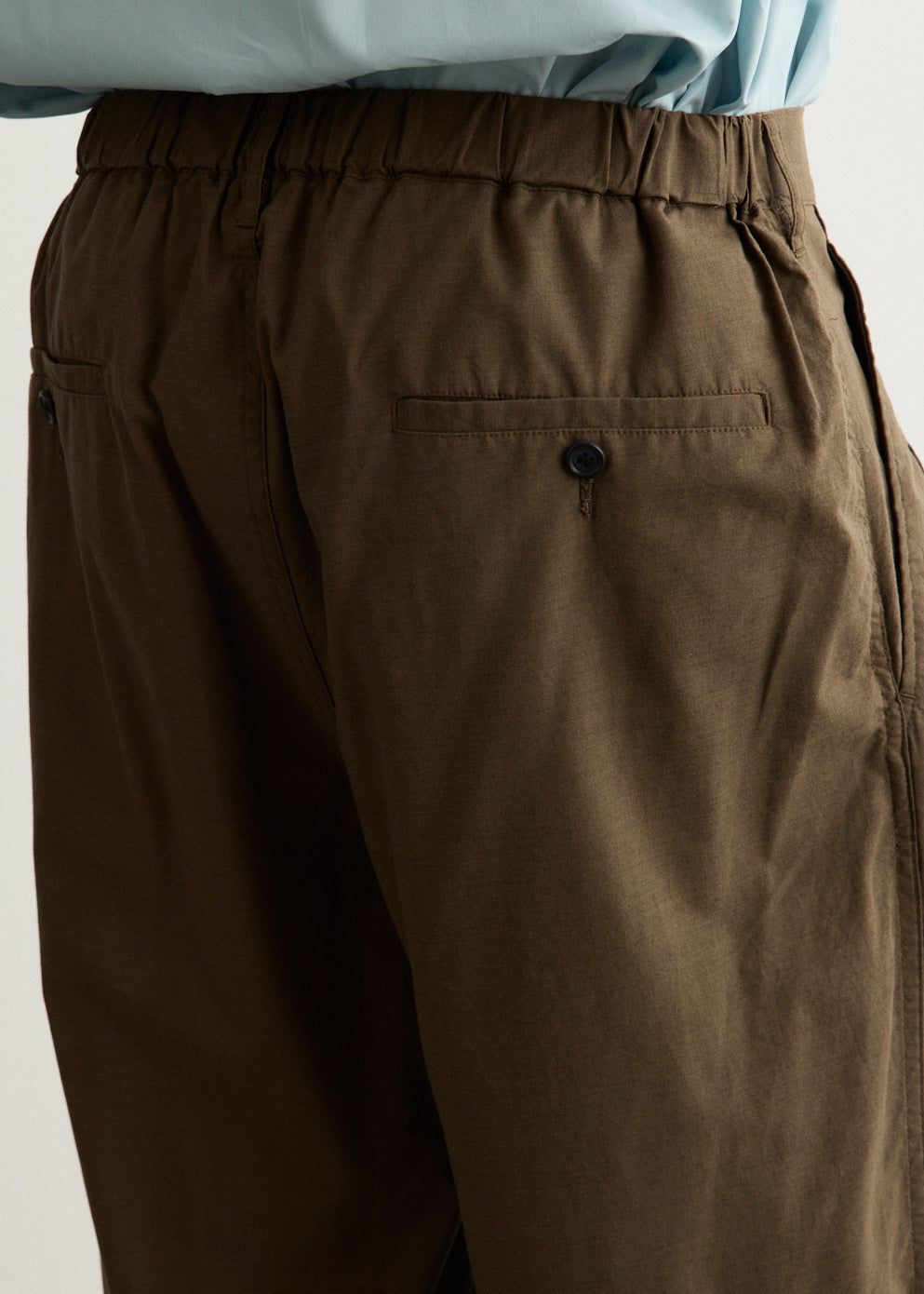 Cotton Wool Poplin Oversized Slacks