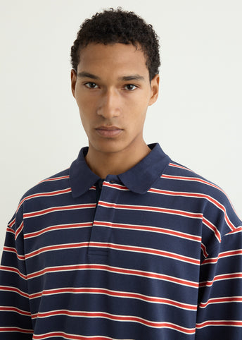 Varsity Long Sleeve Polo Shirt