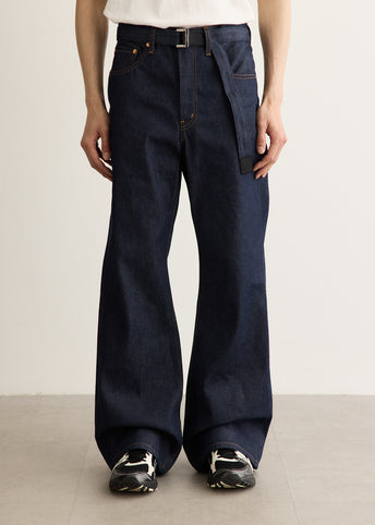 x Sacai Belted Flare Pants