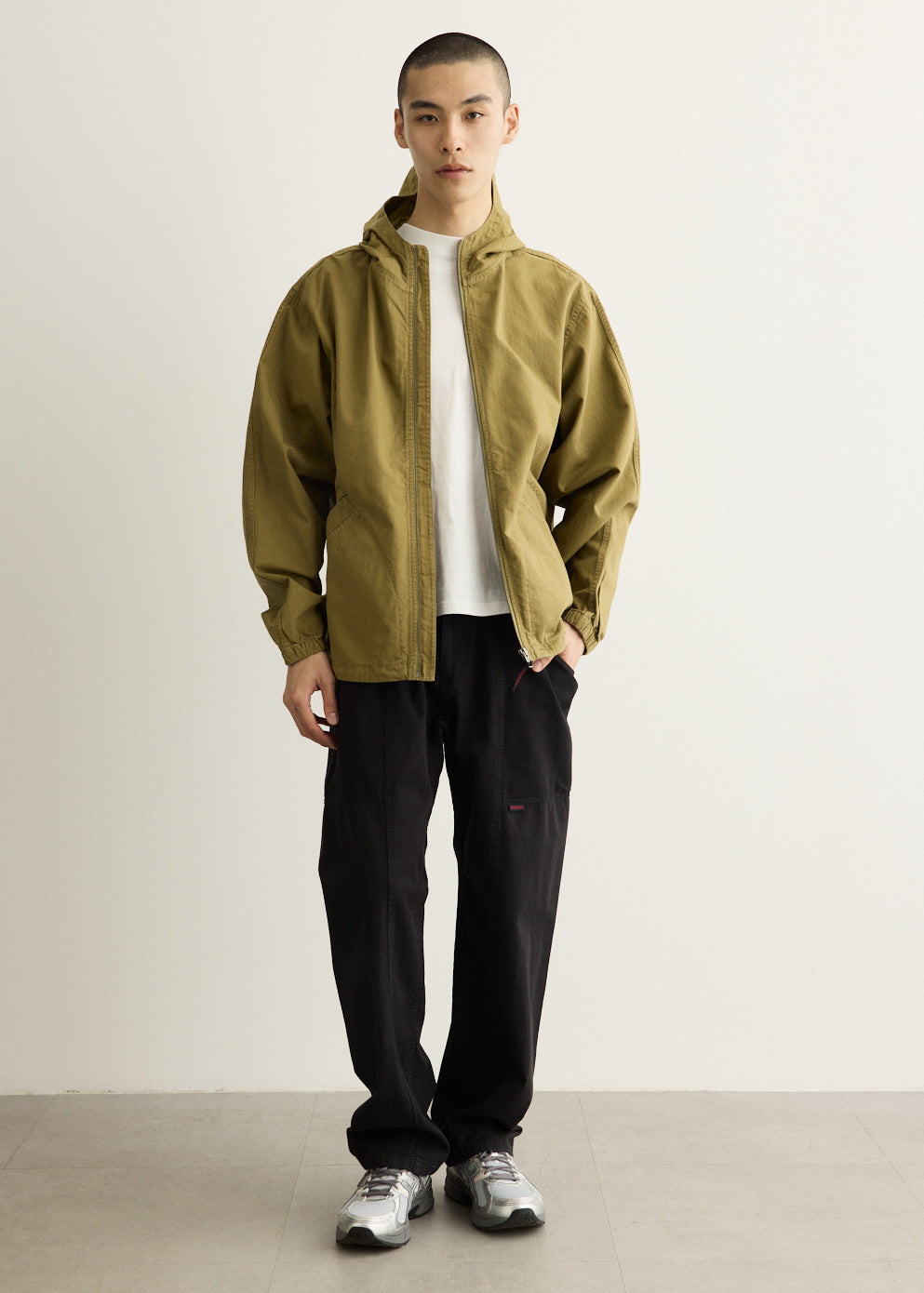 Herringbone Hooded Jacket